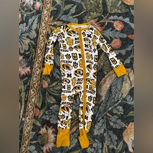 Mizzou baby onesie footy pajamas